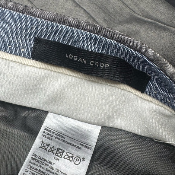 Banana Republic Silk Blend Logan Crop Mid Rise Trouser Pant Size 14 NWT - Picture 11 of 13